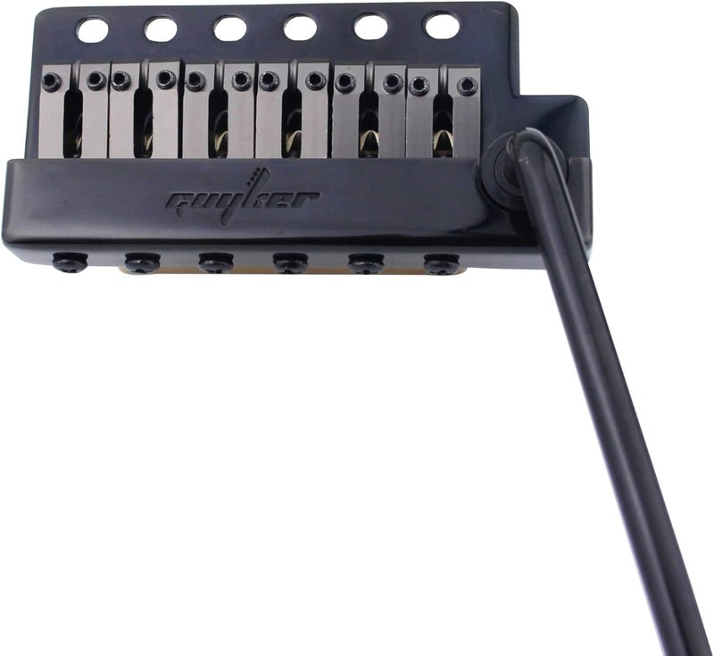 guyker Guitar Tremolo Bridge String Spacing 10.8MM with Brass Saddle and Brass Block & Spring and Claw, Pop-In Vibrato Bar, Complete Install Kit, GG1009A Black - Image 2